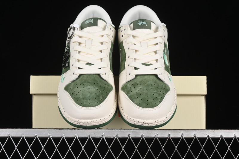 Nike SB Dunk Low Stussy Anniversary Custom Premium Low-Top Casual Sneakers - DQ1098-396