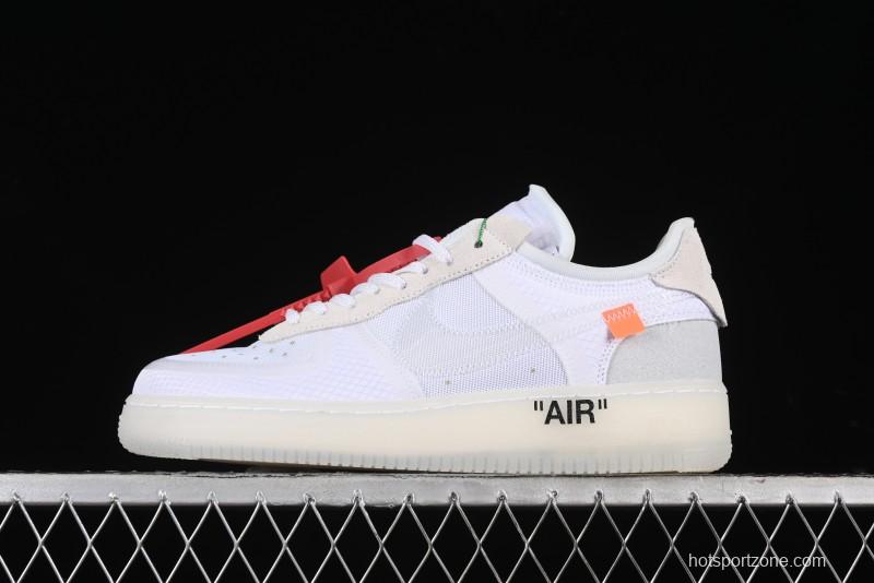 Nike Off White x Air Force 1 Low OW Transparent White Sneakers - AO4606-100
