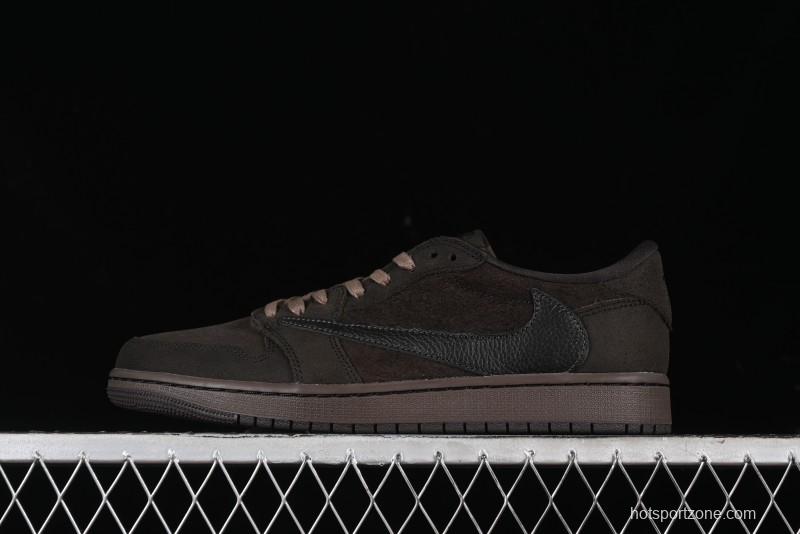 Nike Travis Scott x Air Jordan 1 Low OG AJ1 Reverse Swoosh Sneakers - DM7866-202
