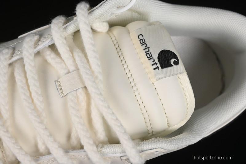 Nike SB Dunk Low Carhartt Collaboration - Off White Black Swoosh Anniversary Customized Low-Top Casual Skate Shoes - SJ1089-007