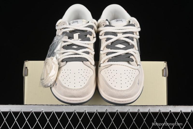 Nike SB Dunk Low Stussy Anniversary Edition Custom Low-Top Casual Sneakers - SJ2068-280