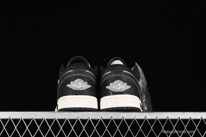 Nike Air Jordan 1 Low Retro Basketball Shoes Custom Starry Sky Design - SJ9950-012