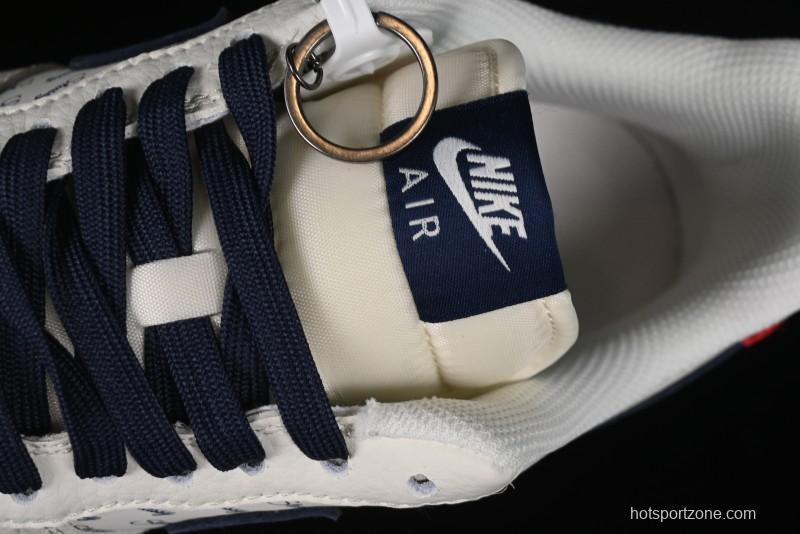 Nike Air Force 1 '07 Low Stussy Collaboration - Blue Red Print Low-Top Casual Sneakers - XZ3318-566