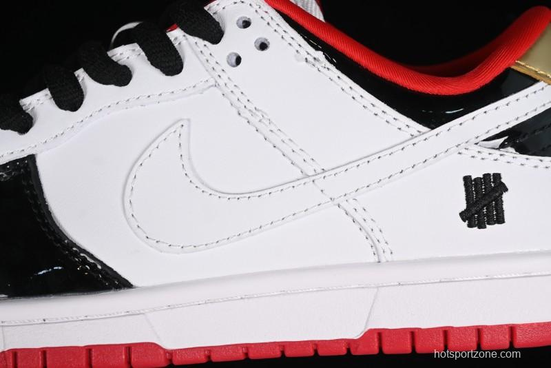 Nike SB Dunk Low UN Collaboration - White Black Patent Leather Anniversary Custom Low-Top Casual Skate Shoes - XB3802-349