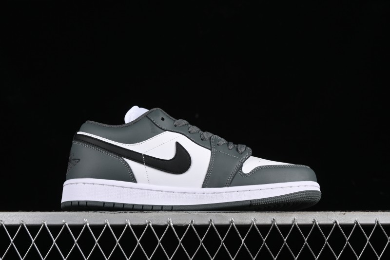 Nike Air Jordan 1 Low AJ1 Black Grey Low-Top Lifestyle Basketball Shoes - 553560-152