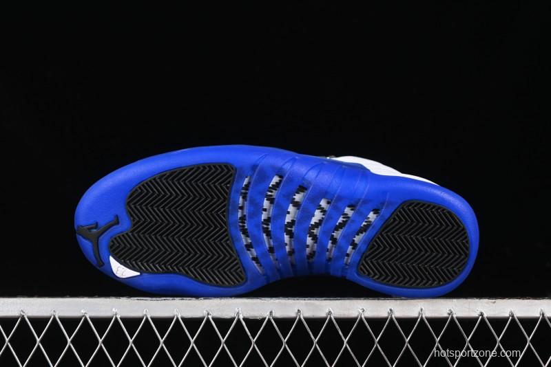 Nike Air Jordan 12 Retro Basketball Shoes in White Blue - CT8013-140