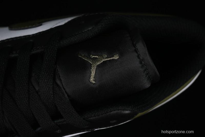 Nike Air Jordan 1 Low "Medium Olive" Retro Casual Sneakers - 553558-092