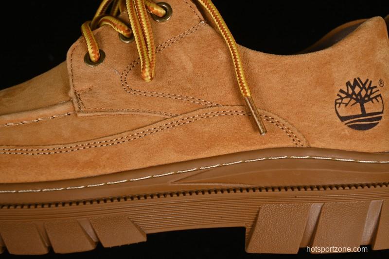 Timberland Low-Top Casual Shoes for Men - 24SS Autumn Collection with Oil-Resistant Italian Leather & Anti-Slip Rubber Outsole - TB73535YELLOW