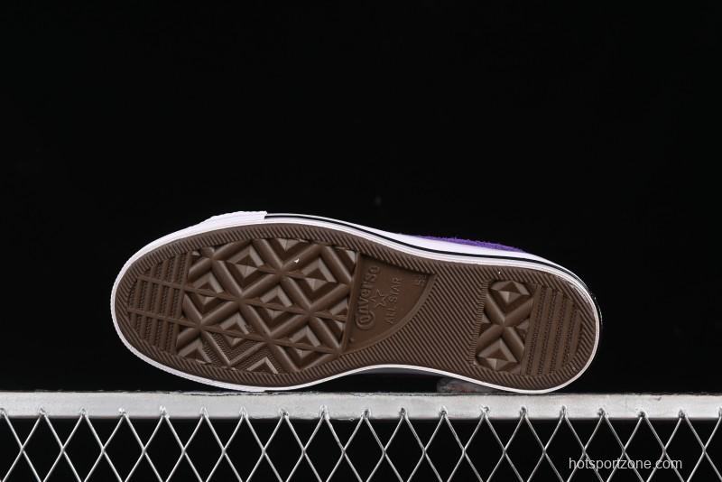 Converse One Star Retro Low-Top Skate Shoes in Purple Suede - 171586C