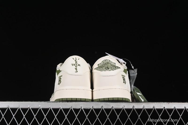 Nike Travis Scott x Fragment Design x Air Jordan 1 Low OG SP AJ1 Cultural Casual Sneakers - BB6588-311