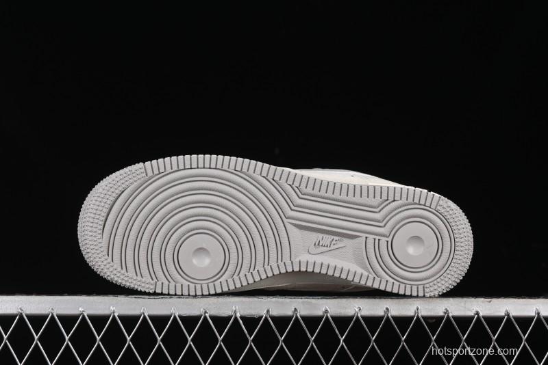 Nike Air Force 1 '07 Low Gucci Collaboration - Beige Grey Linen Casual Sneakers - XZ3398-688