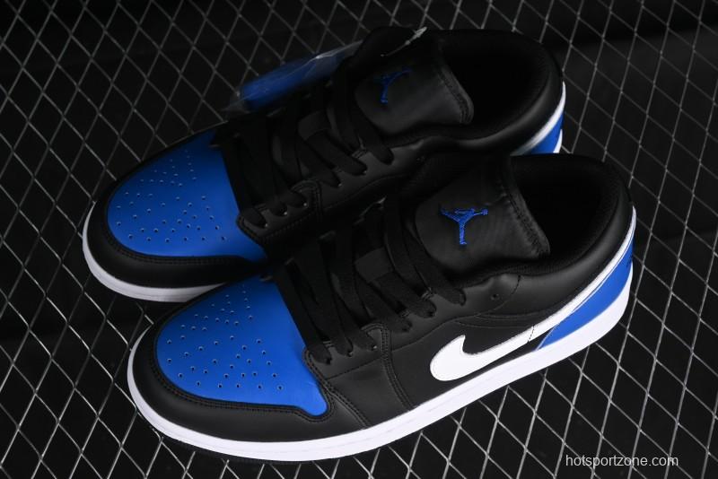 Nike Air Jordan 1 Low Retro Basketball Shoes in Black/Blue - 553558-042