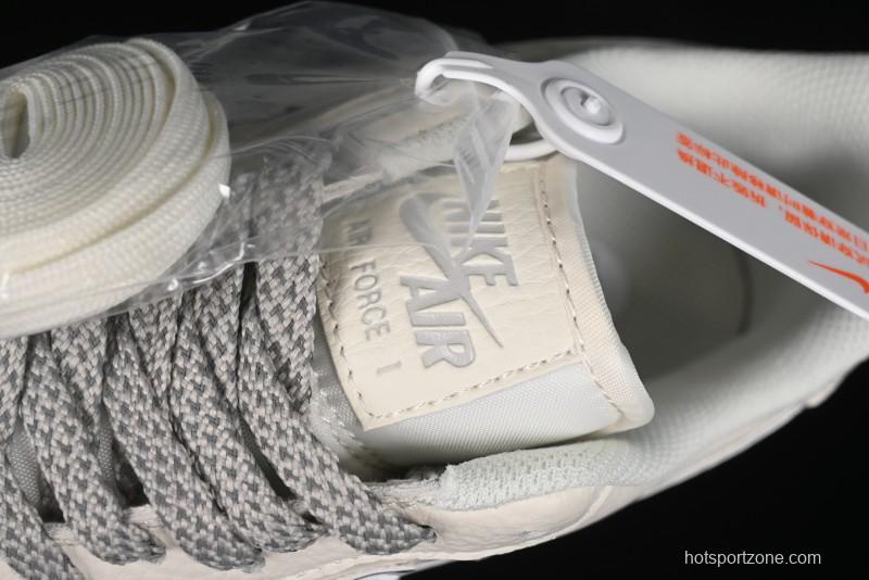 Nike Air Force 1 '07 Low QR Code Light Grey Starry Casual Sneakers - CU1836-963