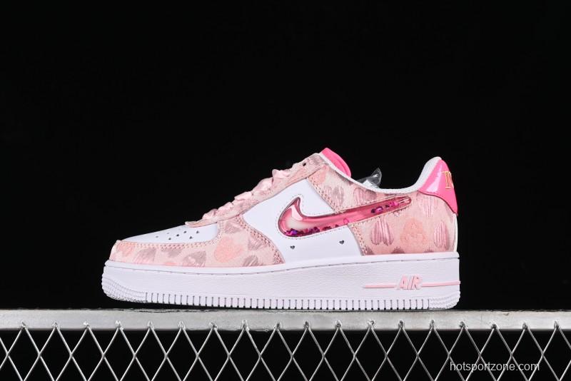 Nike Air Force 1 '07 Low Valentine's Day Limited Edition Pink Bear Sneakers - DH2920-111