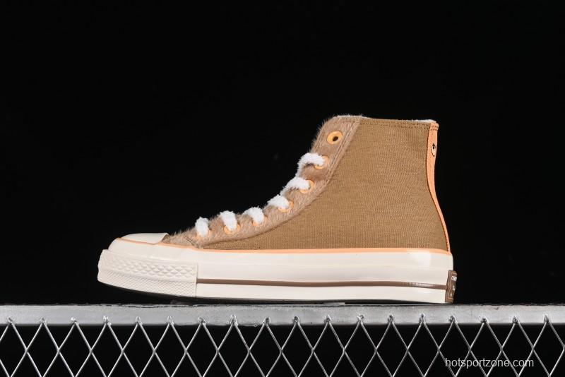 Converse Zoo Happy Pets Series High-Top Plush Lined Casual Sneakers for Autumn Winter - A12766C