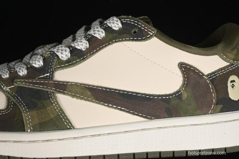 Nike Air Jordan 1 Low OG SP Travis Scott x Fragment Design Collaboration Sneakers - CH6336-014