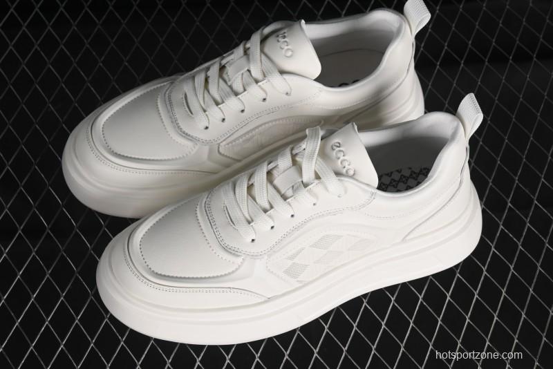 ECCO Street ACE Series Autumn New Retro Fashion Casual Leather Platform Sneakers - 63336101002