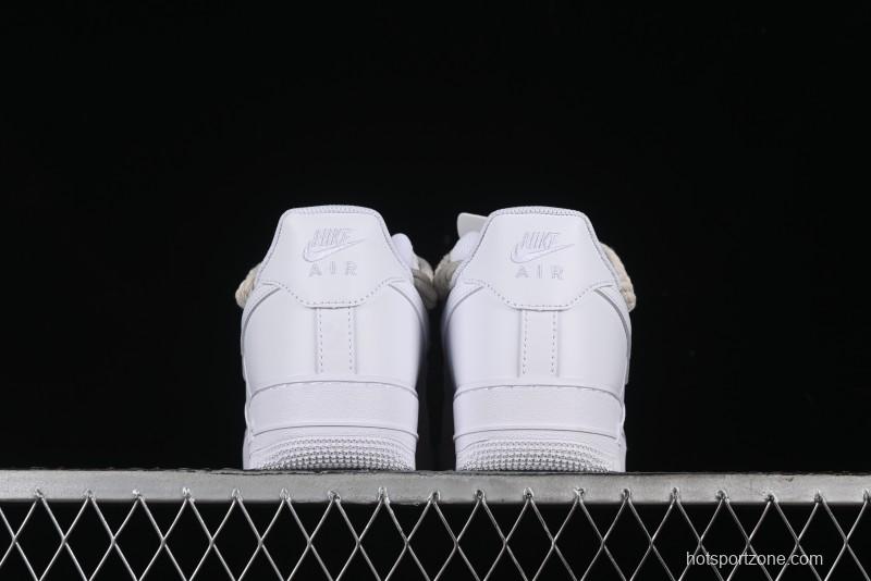 Nike Air Force 1 '07 Low White Deconstructed Casual Sneakers - CW2288-046