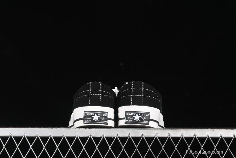 Converse One Star J Vtg Suede Low-Top Casual Sneakers in Retro Black and White - M.C3