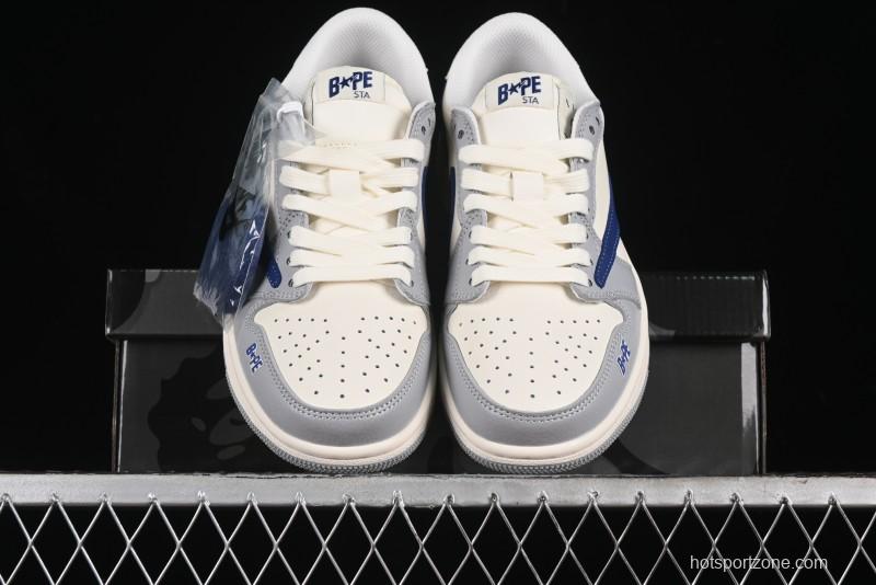 Nike Travis Scott x Fragment Design x Air Jordan 1 Low OG SP AJ1 Bape Collaboration - LJ5188-021