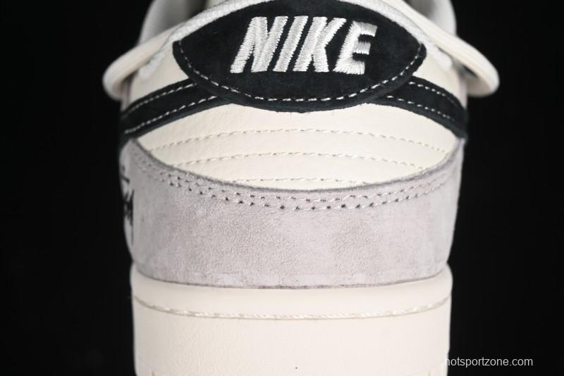 Nike SB Dunk Low Stussy Bandana Black Swoosh Anniversary Custom Low-Top Casual Skate Shoes - SJ2068-306