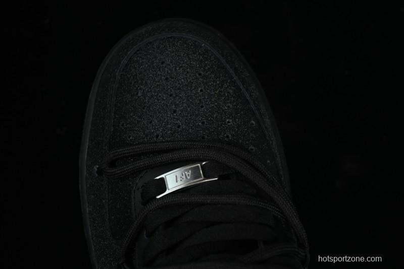 Nike Air Force 1 '07 Low Cleanfit Custom Official Bestseller Black Blue Starry Sky Full Diamond Casual Sneakers - ZH0316-042