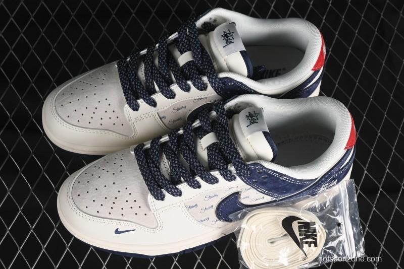 Nike SB Dunk Low Stussy Anniversary Edition Custom Premium Low-Top Skateboarding Shoes - XX2025-609