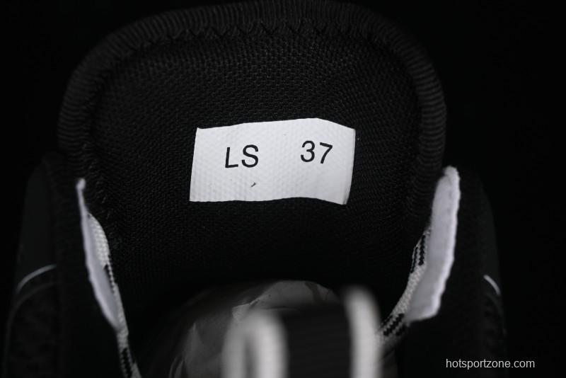 Dior Chrono Round Toe Lace-Up Lifestyle Casual Running Sneakers - 6865 WHITE BLACK