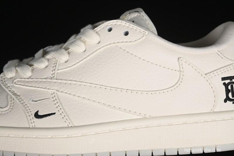 Nike Travis Scott x Fragment Design x Air Jordan 1 Low OG SP AJ1 Burberry Collaboration - BB6588-313