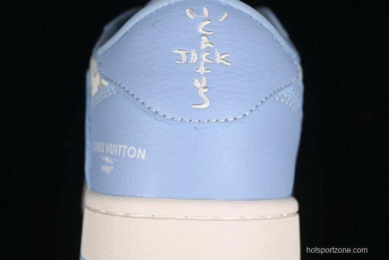 Nike Travis Scott x Fragment Design x Air Jordan 1 Low OG SP AJ1 University Blue - LX1988-104