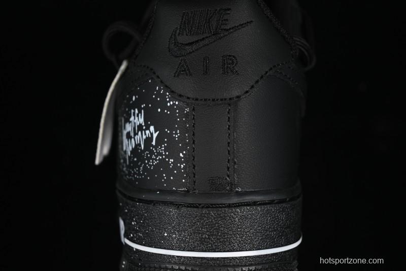 Nike Air Force 1 '07 Low Retro Street Spray White Peach Bubble Casual Sneakers - ZH0316-038