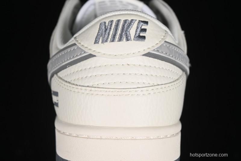 Nike SB Dunk Low Supreme Collaboration - Beige Grey Pig Anniversary High-End Custom Low-Top Casual Skate Shoes - XX2025-188