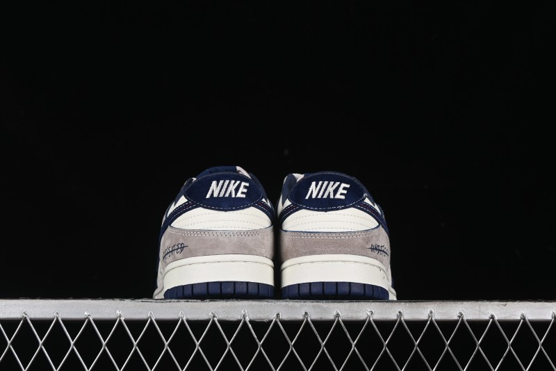Nike SB Dunk Low UN Collaboration - Splatter Navy Swoosh Anniversary Custom Low-Top Casual Skate Shoes - DJ2024-041