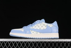 Nike Travis Scott x Fragment Design x Air Jordan 1 Low OG SP AJ1 University Blue - LX1988-104