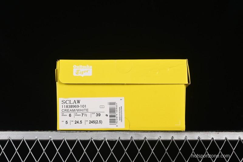 Onitsuka Tiger Sclaw Low-Top Lifestyle Casual Shoes with Comfortable Slip-Resistant Durable Design - 1183B969-101