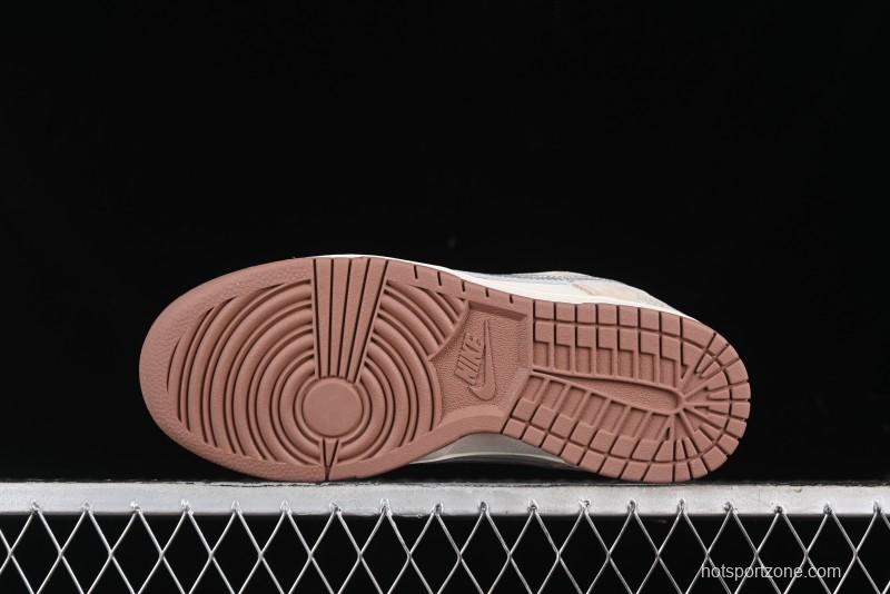 Nike SB Dunk Low UN Collaboration - Light Brown with Silver Swoosh Anniversary High-End Custom Low-Top Casual Sneakers - CF3688-013