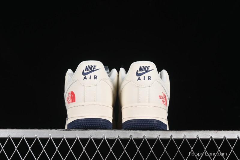 Nike Air Force 1 '07 Low The North Face Collaboration - White Red Blue Color Block Low-Top Casual Sneakers - XZ6188-010