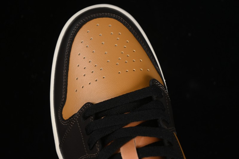 Nike Air Jordan 1 Low Flax/Baroque Brown Casual Basketball Shoes - HQ3603-201