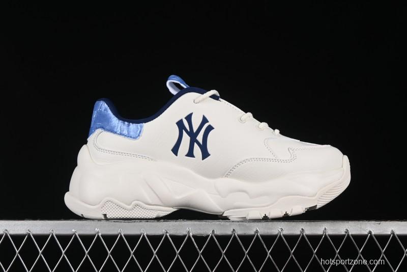 New York Yankees MLB Bigball Chunky Window Velvet Monogram Thick Sole Casual Running Shoes - 3ASHWVM4650NYS