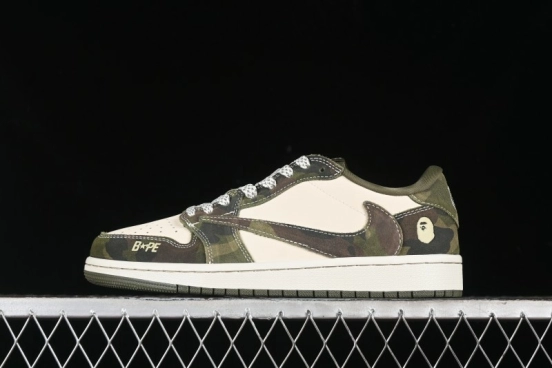 Nike Air Jordan 1 Low OG SP Travis Scott x Fragment Design Collaboration Sneakers - CH6336-014