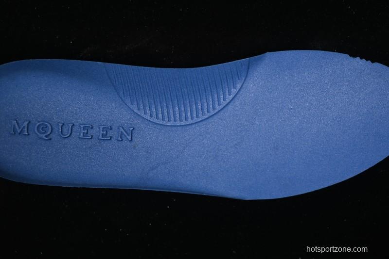 Alexander McQueen Flexion Retro Sneakers in Black with Diamond Grain Calfskin - 8.F6