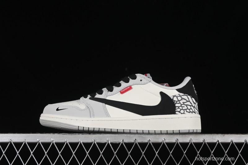 Nike Travis Scott x Fragment Design x Air Jordan 1 Low OG SP AJ1 Supreme Collaboration - JH6089-003