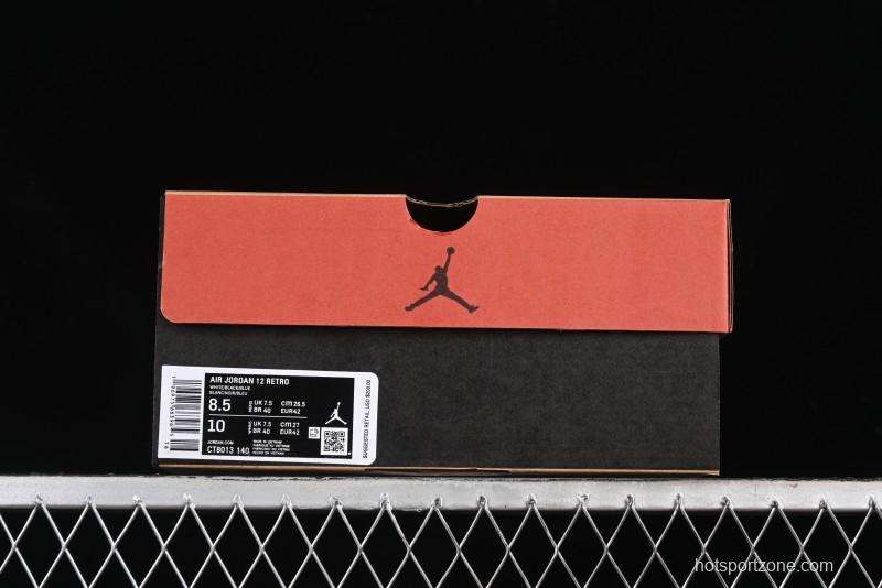 Nike Air Jordan 12 Retro Basketball Shoes in White and Blue - CT8013-140