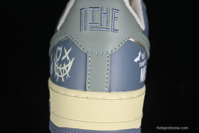 Nike Air Force 1 Low "Ghost Fire Clown" Halloween Themed Casual Sneakers - XL2321-333