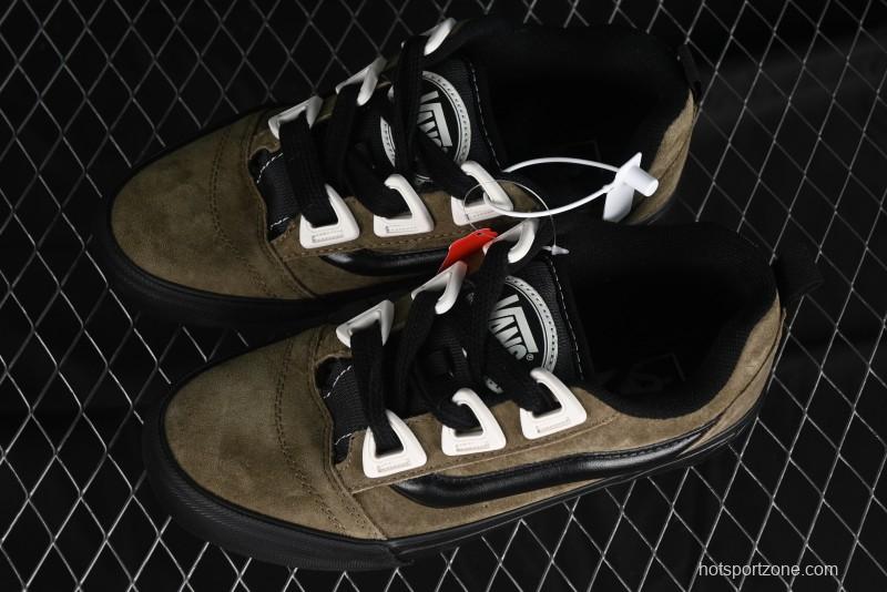 Vans Knu Skool DR Black Green New Series Chunky Sneakers - VN000CZU0BP
