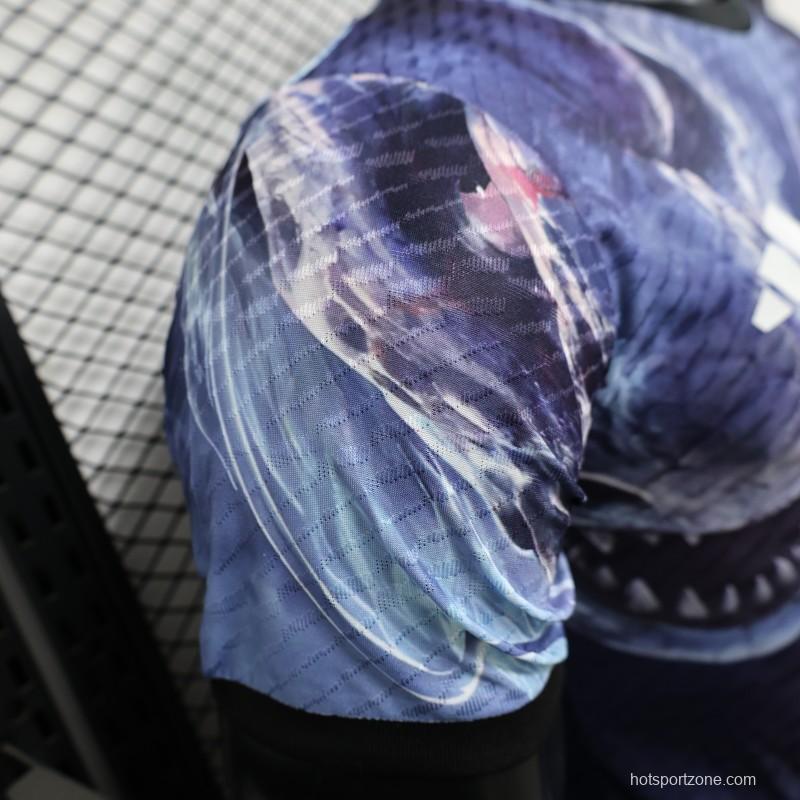 Player Version 2025 Japan NA ZHA Navy Blue with Dragon Jersey