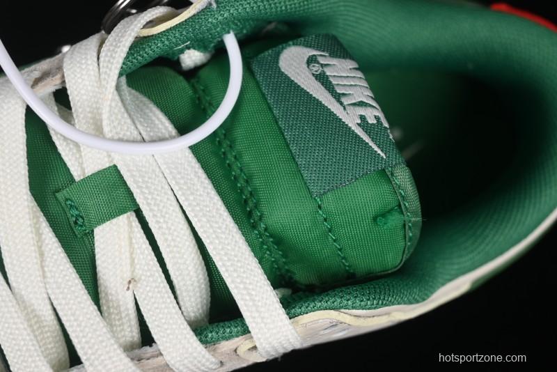 Nike SB Dunk Low Gucci Collaboration - Custom Patchwork Green Swoosh Anniversary Edition Low-Top Casual Skate Shoes - KK1688-053