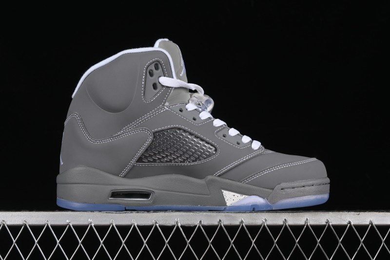 Nike Air Jordan 5 Retro Basketball Shoes with Grey Wolf Colorway - 136027-005