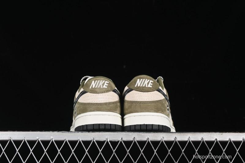 Nike SB Dunk Low UN Phantom Military Green Black Swoosh Anniversary Custom Low-Top Casual Skate Shoes - DJ2024-037