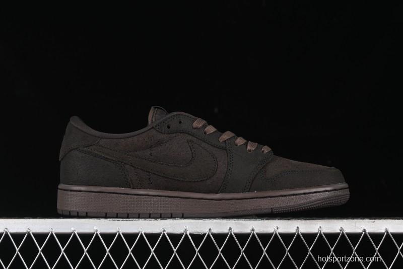 Nike Travis Scott x Air Jordan 1 Low OG AJ1 Collaboration Reverse Swoosh Sneakers - DM7866-202